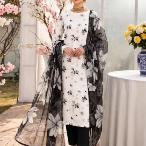 Premium Winter 3-Piece Printed Suit AH112