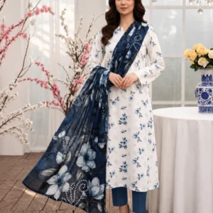 Premium Winter 3-Piece Printed Suit
