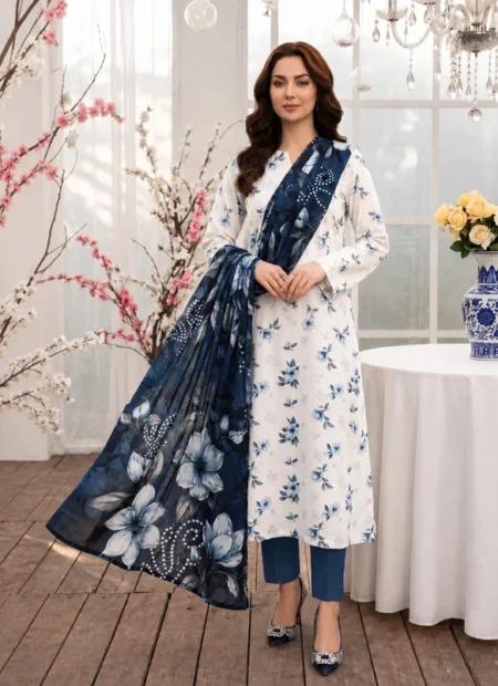 Premium Winter 3-Piece Printed Suit